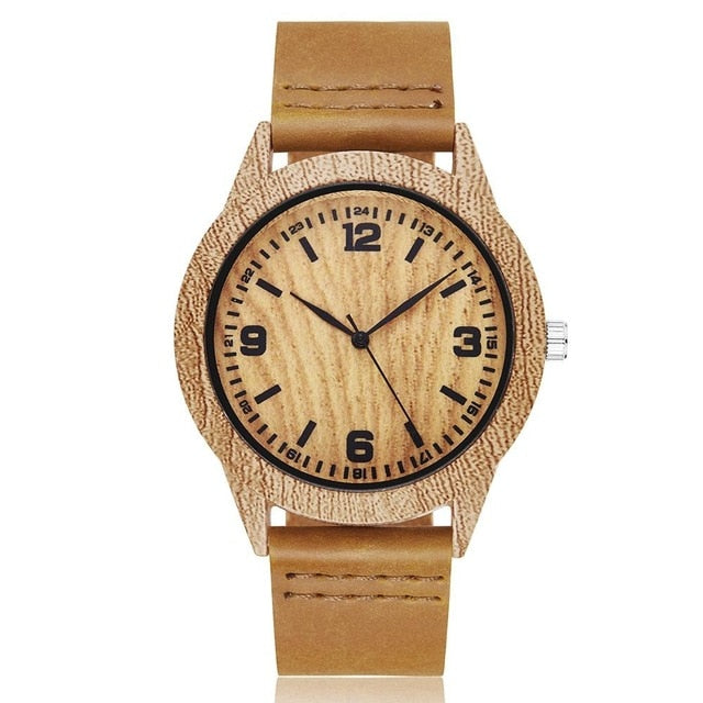 Imitation Wood Watch Men